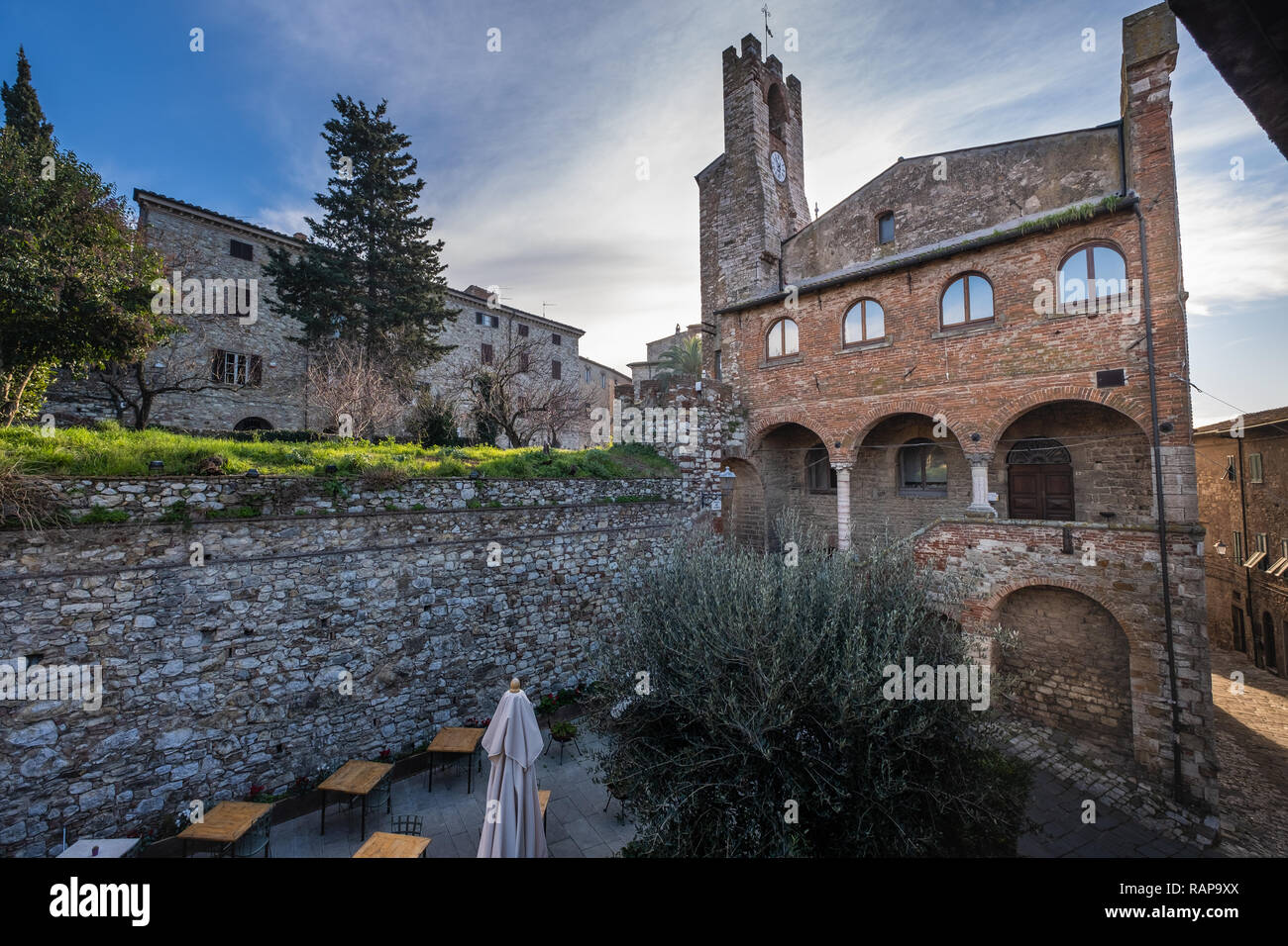 Palais municipal (Palazzo Comunale) de Suvereto, province de Livourne, Toscane, Italie Banque D'Images