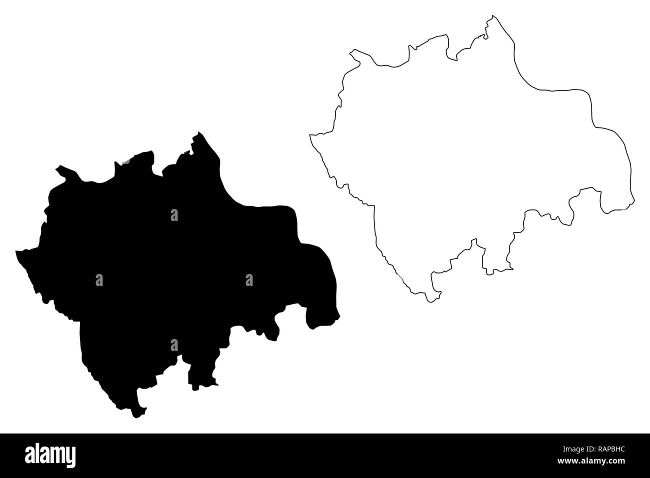 La province de Ha Nam (République socialiste du Viêt Nam, Subdivisions du Vietnam) map vector illustration, scribble sketch Tinh Ha Nam site Illustration de Vecteur