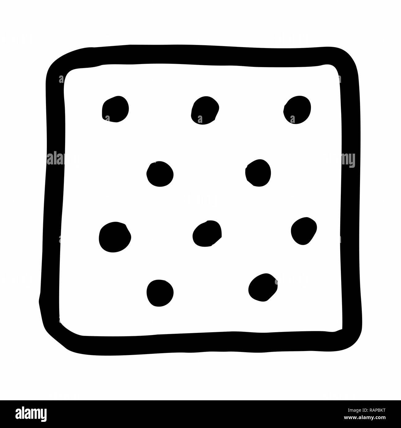Cracker salé carré Illustration de Vecteur