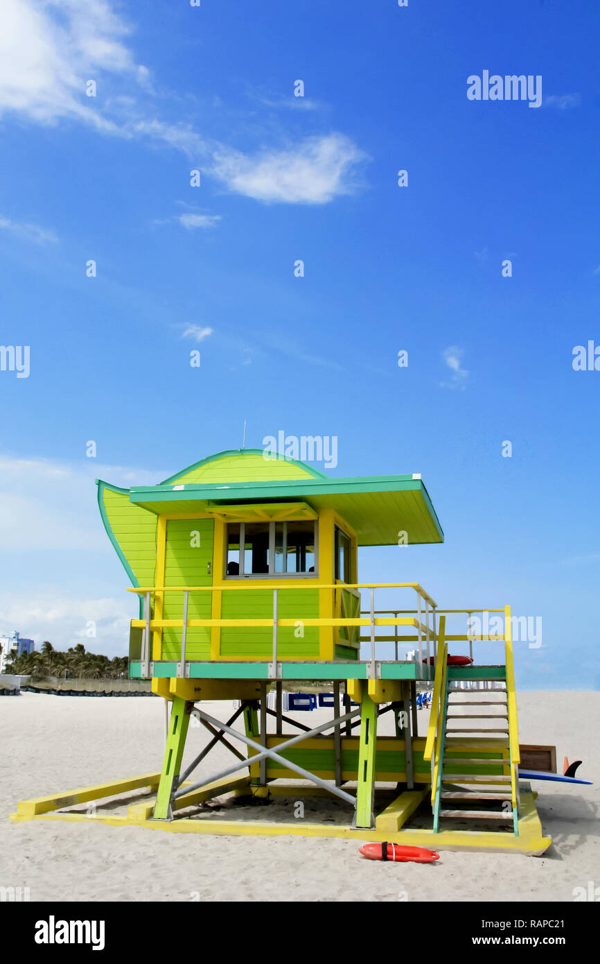 Miami Beach Lifeguard Watchtower Banque D'Images