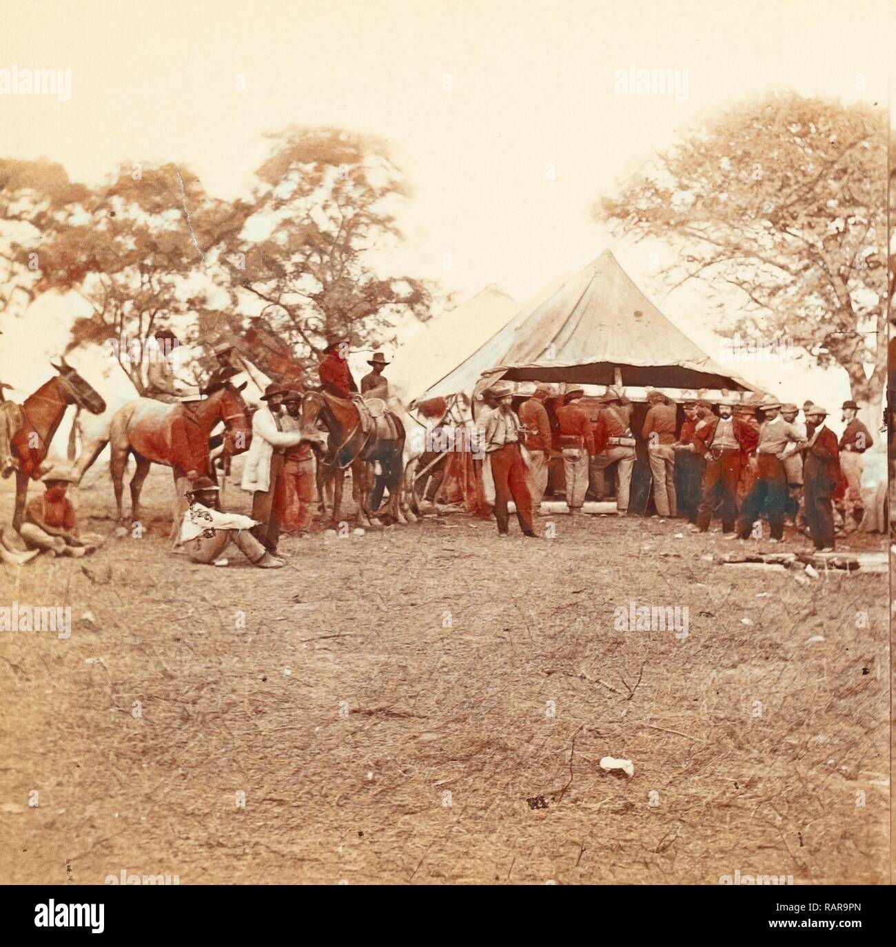 Remplir leurs cantines, Vintage photography. Repensé par Gibon. L'art classique avec une touche moderne repensé Banque D'Images