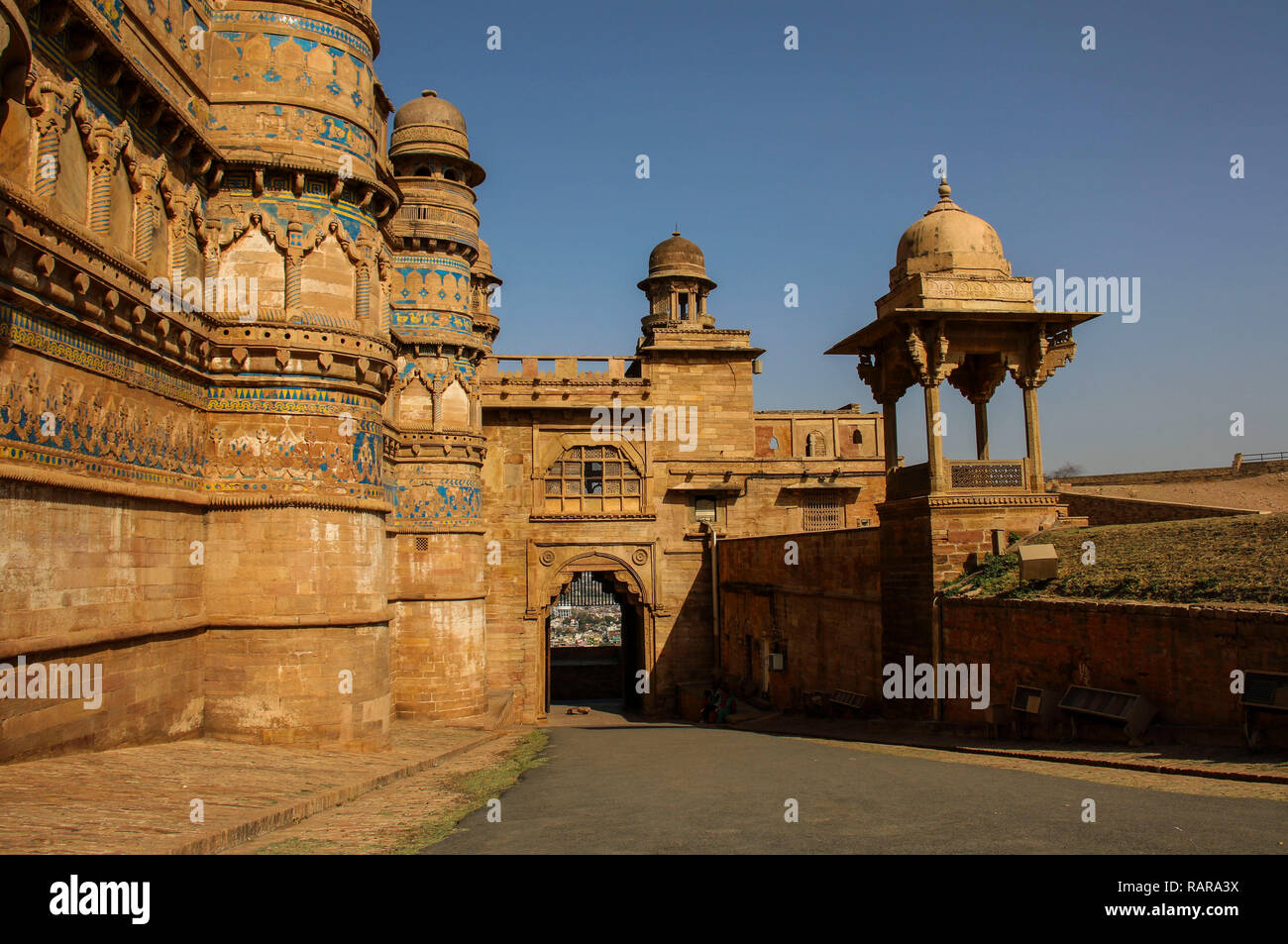 Fort de Gwalior dans le Madhya Pradesh, en Inde. Banque D'Images