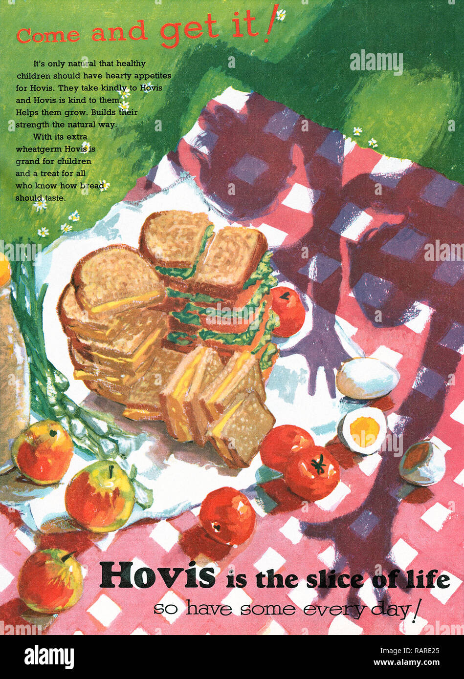 1956 La publicité pour le pain Hovis. Banque D'Images