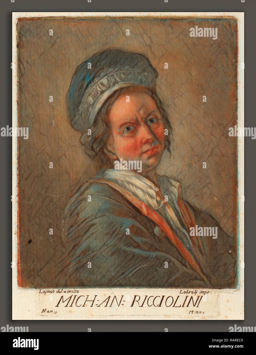 Carlo Lasinio (Italien, 1759 - 1838), Michelangelo Ricciolini, gravure à la couleur. Repensé par Gibon. L'art classique avec repensé Banque D'Images