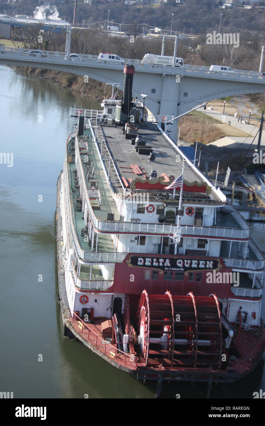 Delta Queen, bateau à vapeur historique à Chattanooga, TN, États-Unis Banque D'Images