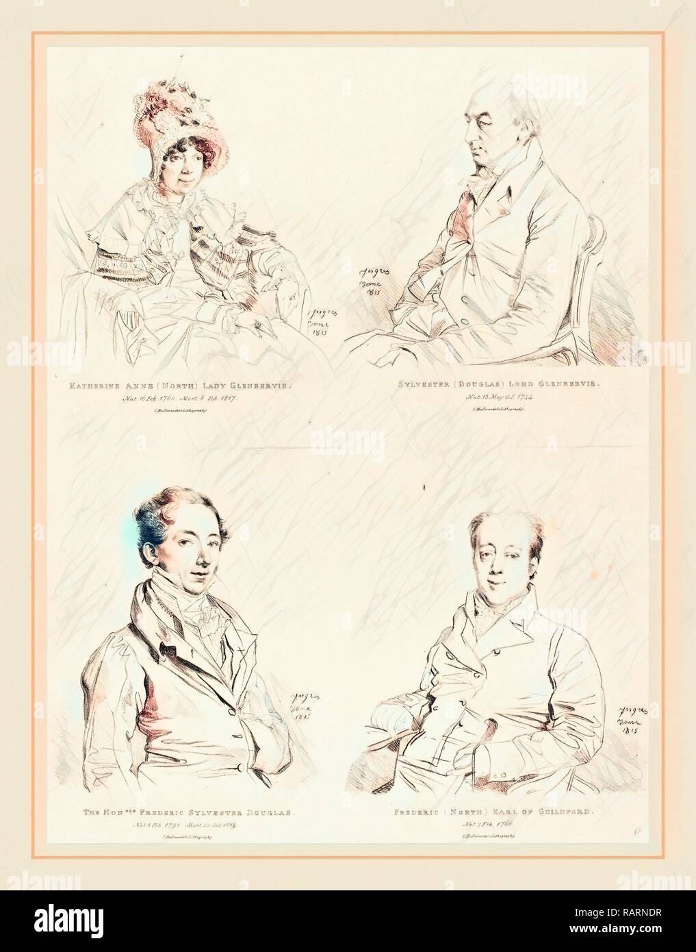 Jean-Auguste-Dominique Ingres (Français, 1780-1867), Sylvestre (Douglas) Lord Glenbervie, Katherine Anne (Nord repensé Banque D'Images