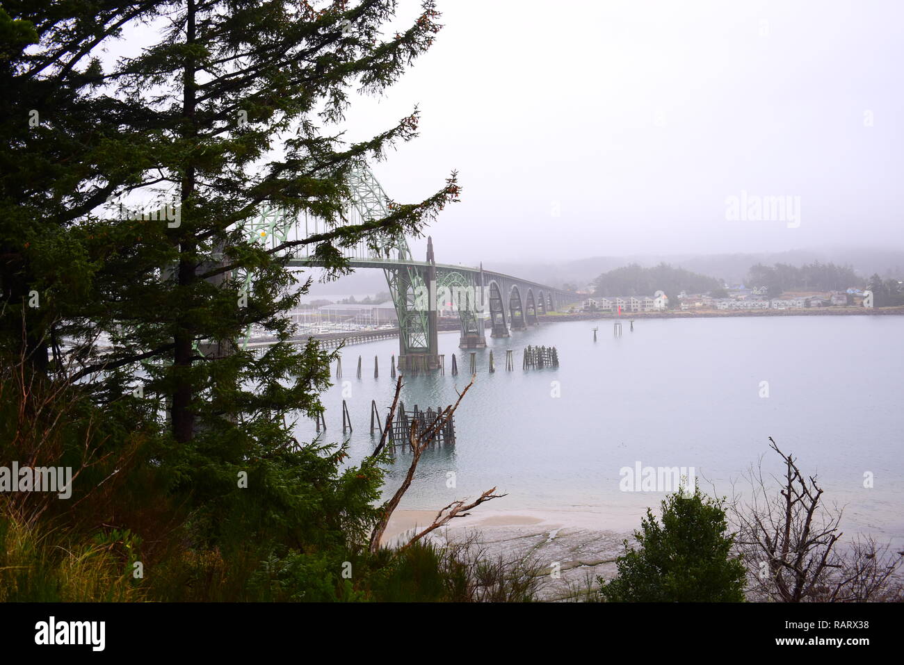 Yaquina Bay Bridge - Newport, Oregon Banque D'Images