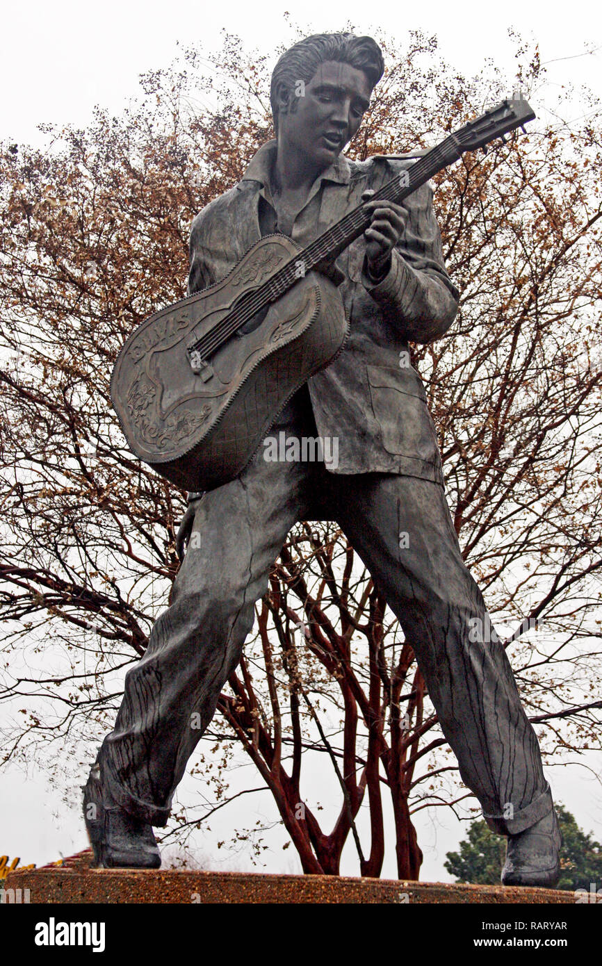 Statue d'Elvis Presley à Memphis, TN, États-Unis Banque D'Images