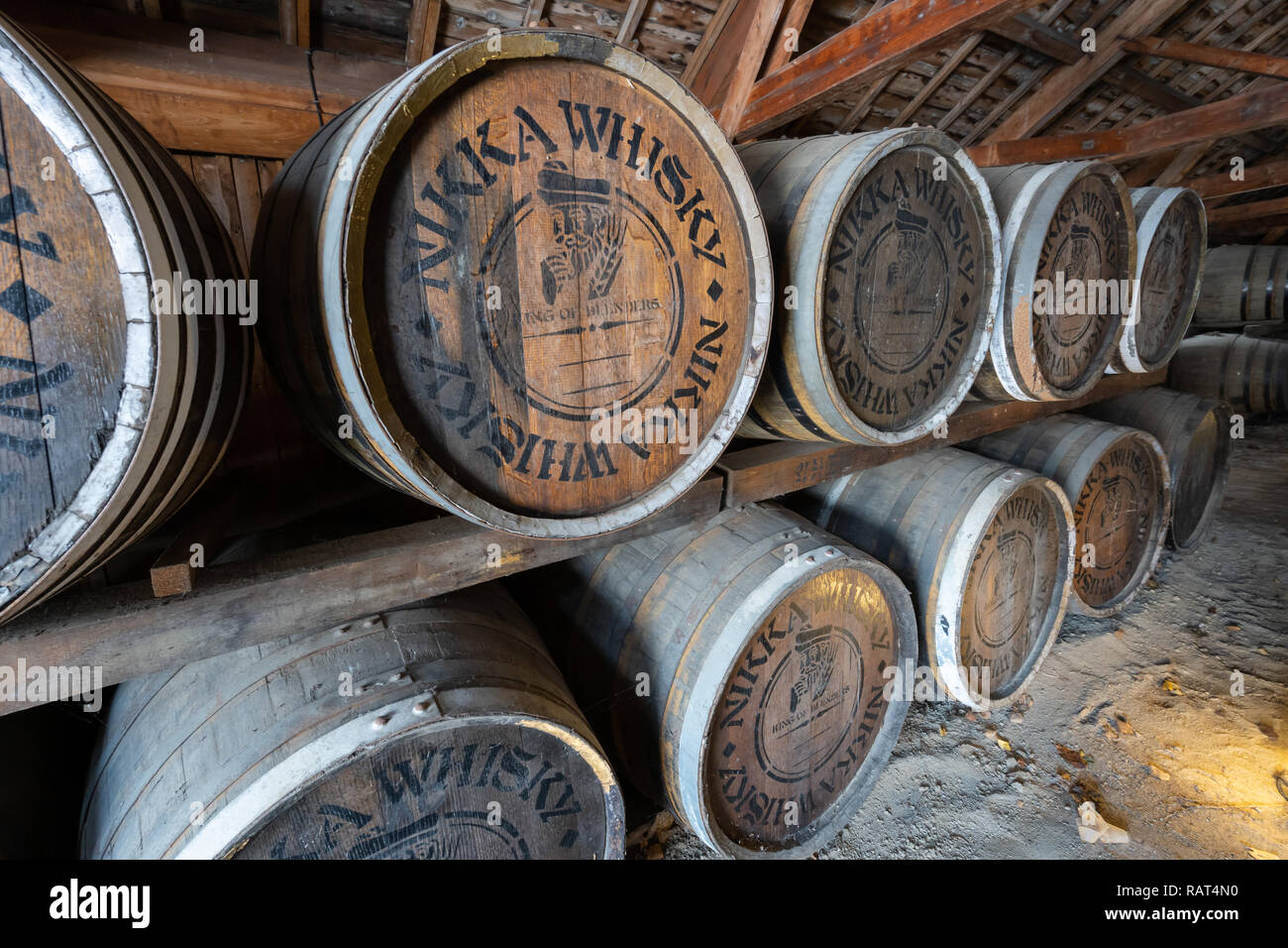 La distillerie de whisky Nikka Yoichi à Hokkaido, Japon Banque D'Images