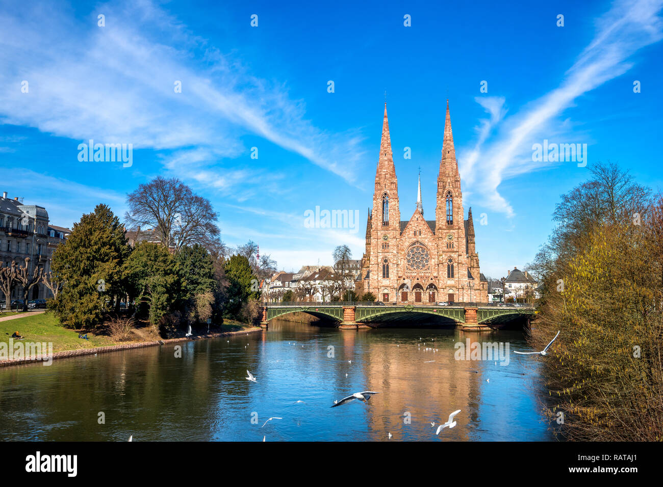 L'église Saint-Paul, Strasbourg, France Banque D'Images