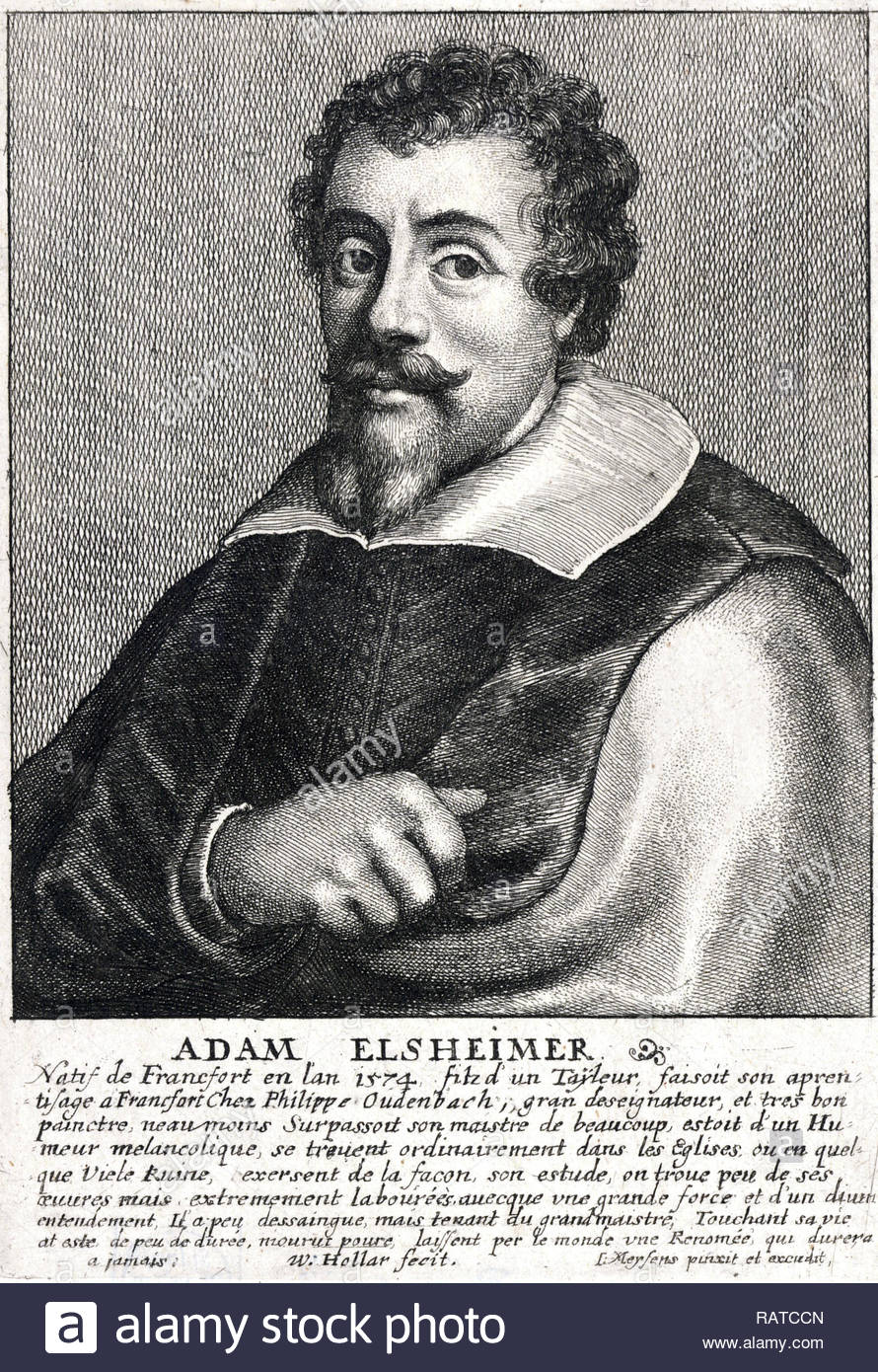 Ambrosius Holbein portrait, 1578 - 1610, était un artiste allemand travaillant à Rome qui est morte à seulement trente-deux, mais a été très influentes dans le début du 17e siècle dans le domaine de la gravure, peintures baroques de Bohême Venceslas Hollar par aquafortiste de 1600s Banque D'Images