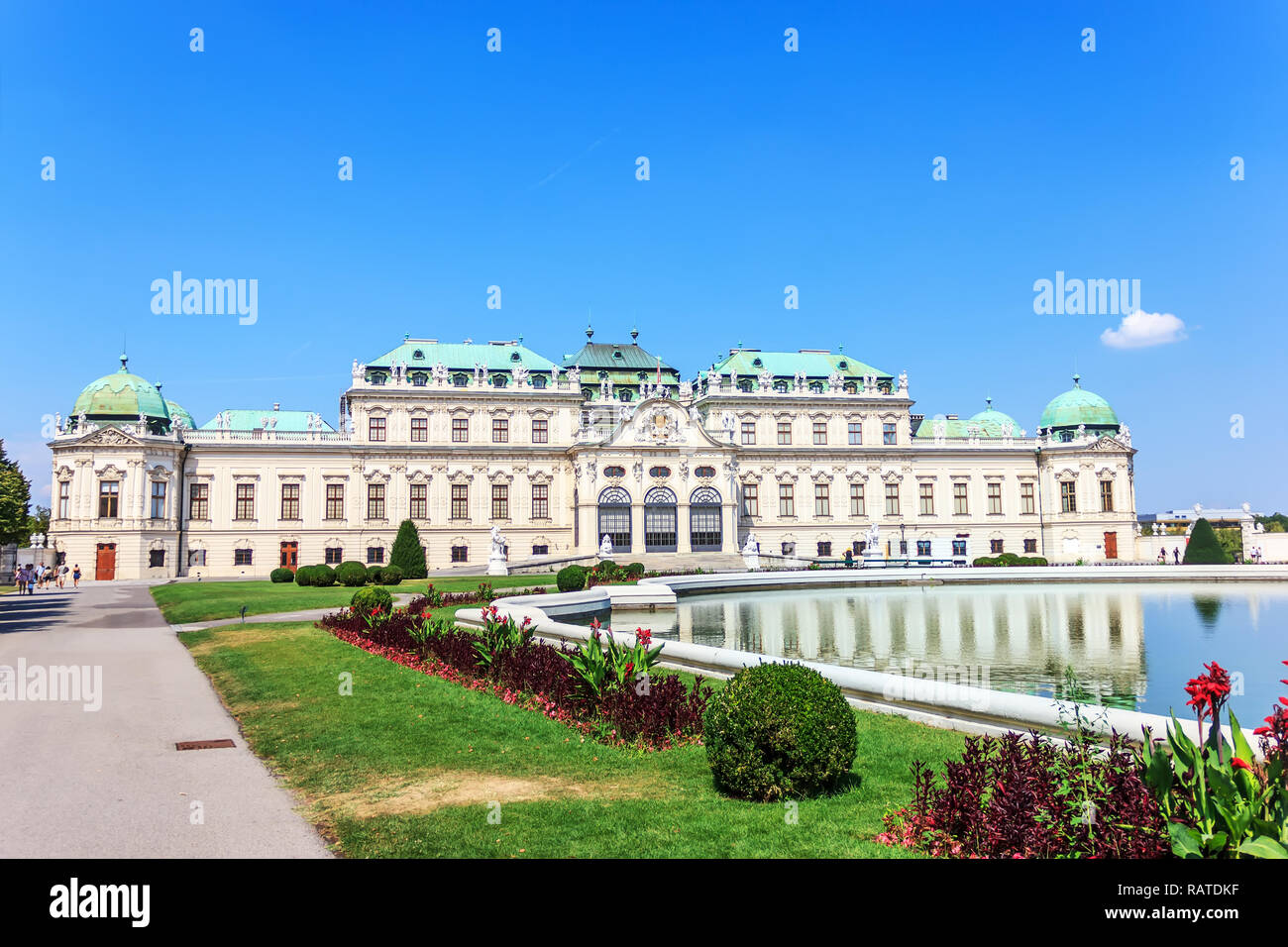 Le palais du Belvédère à Vienne, en Autriche, en vue d'été Banque D'Images