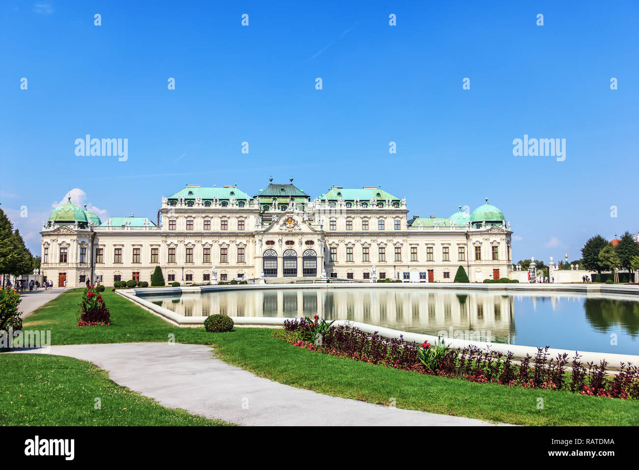 Le palais du Belvédère, Vienne en Autriche, en vue d'été Banque D'Images