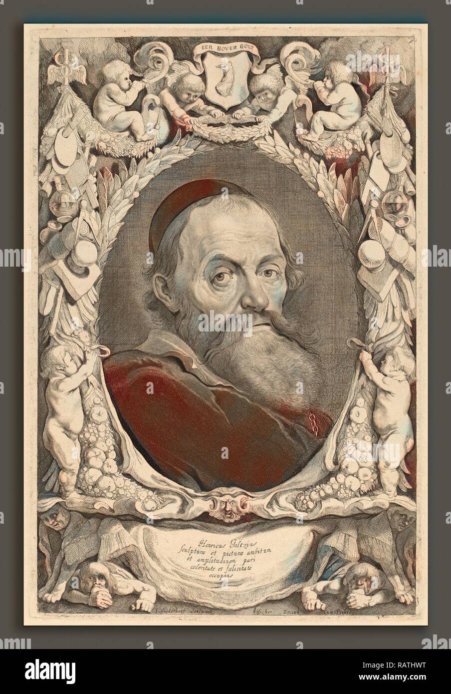 Suyderhoff Jonas (Néerlandais), ch. 1613 - 1686), Hendrik Goltzius, de gravure et de la gravure. Repensé par Gibon. L'art classique repensé Banque D'Images