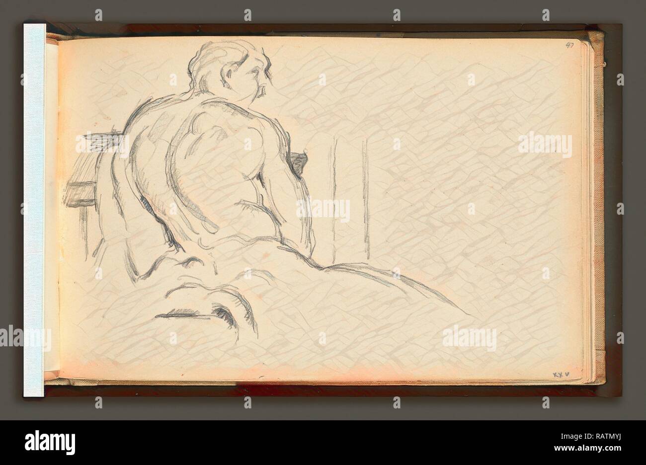 Paul Cézanne, de l'étude de la Puget au repos 'Hercules', français, 1839 - 1906, ch. 1879, graphite sur papier vélin. Repensé Banque D'Images