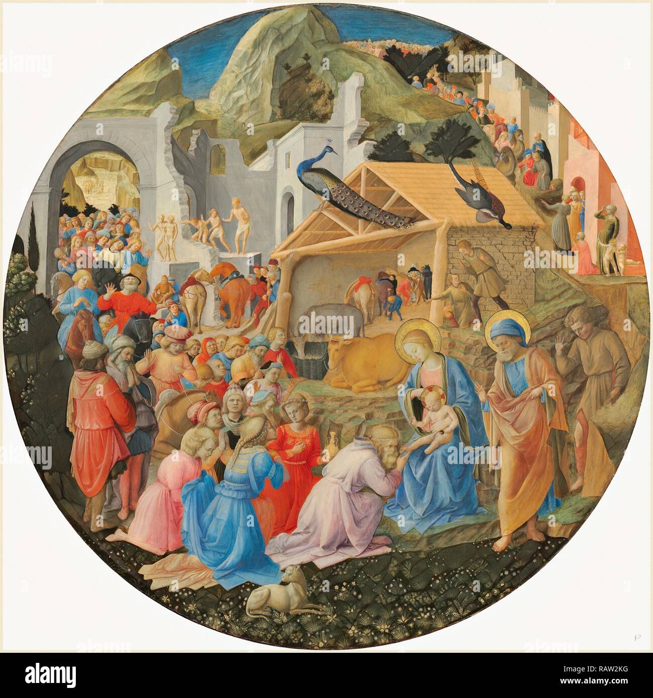 Fra Angelico et Fra Filippo Lippi, Italien (ch. 1395-1455), l'Adoration des Mages, ch. 1440-1460 tempera sur panneau, repensé Banque D'Images