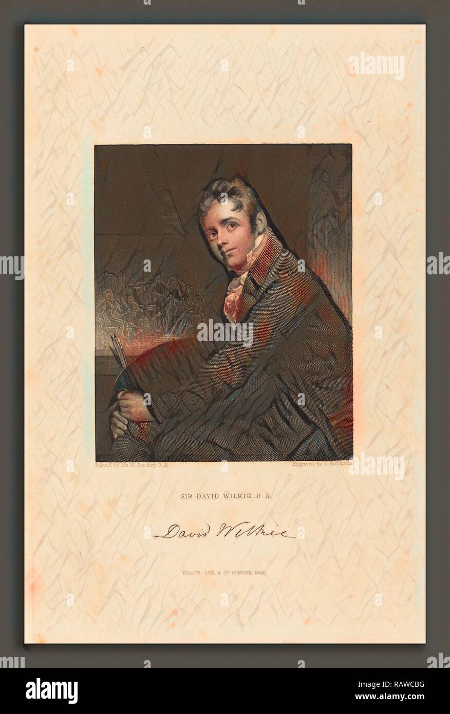 John Henry Robinson d'après sir William Beechey (britannique, 1796 - 1871), Sir David Wilkie, R.A., publié 1846, etching repensé Banque D'Images