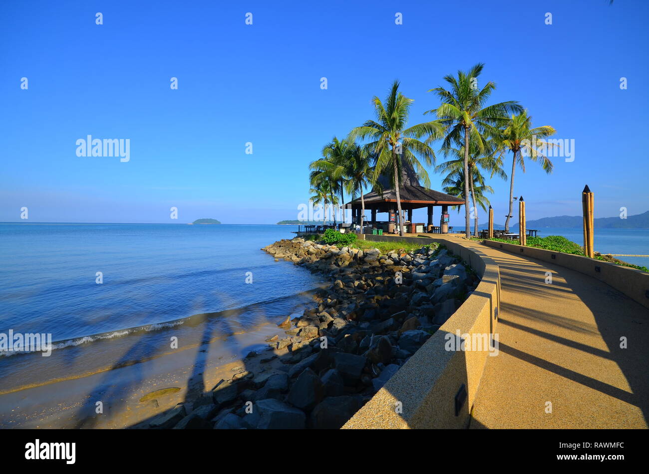 Paysage de Kota Kinabalu en Malaisie Banque D'Images