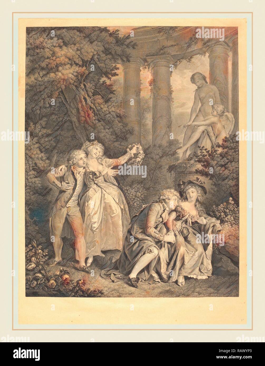 Charles-Clement Bervic après Louis Rolland Trinquesse, français (1756-1822), le serment, la gravure repensé Banque D'Images