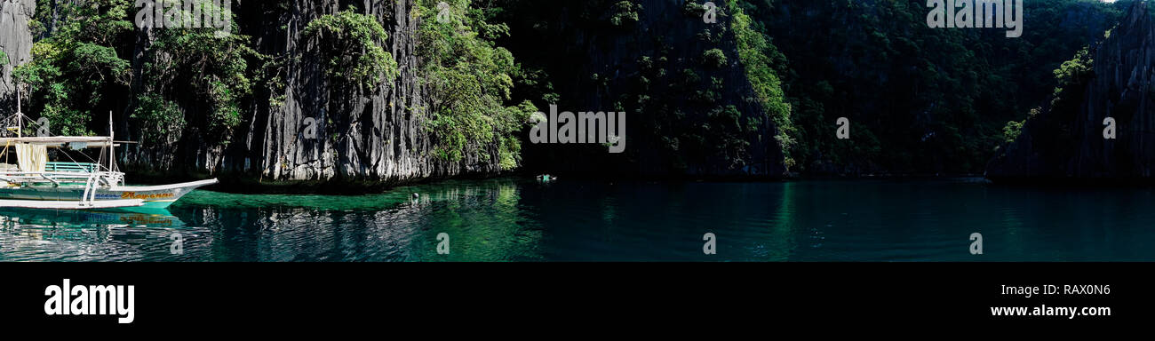 Vue panoramique du coron de Twin Lagoon. Banque D'Images