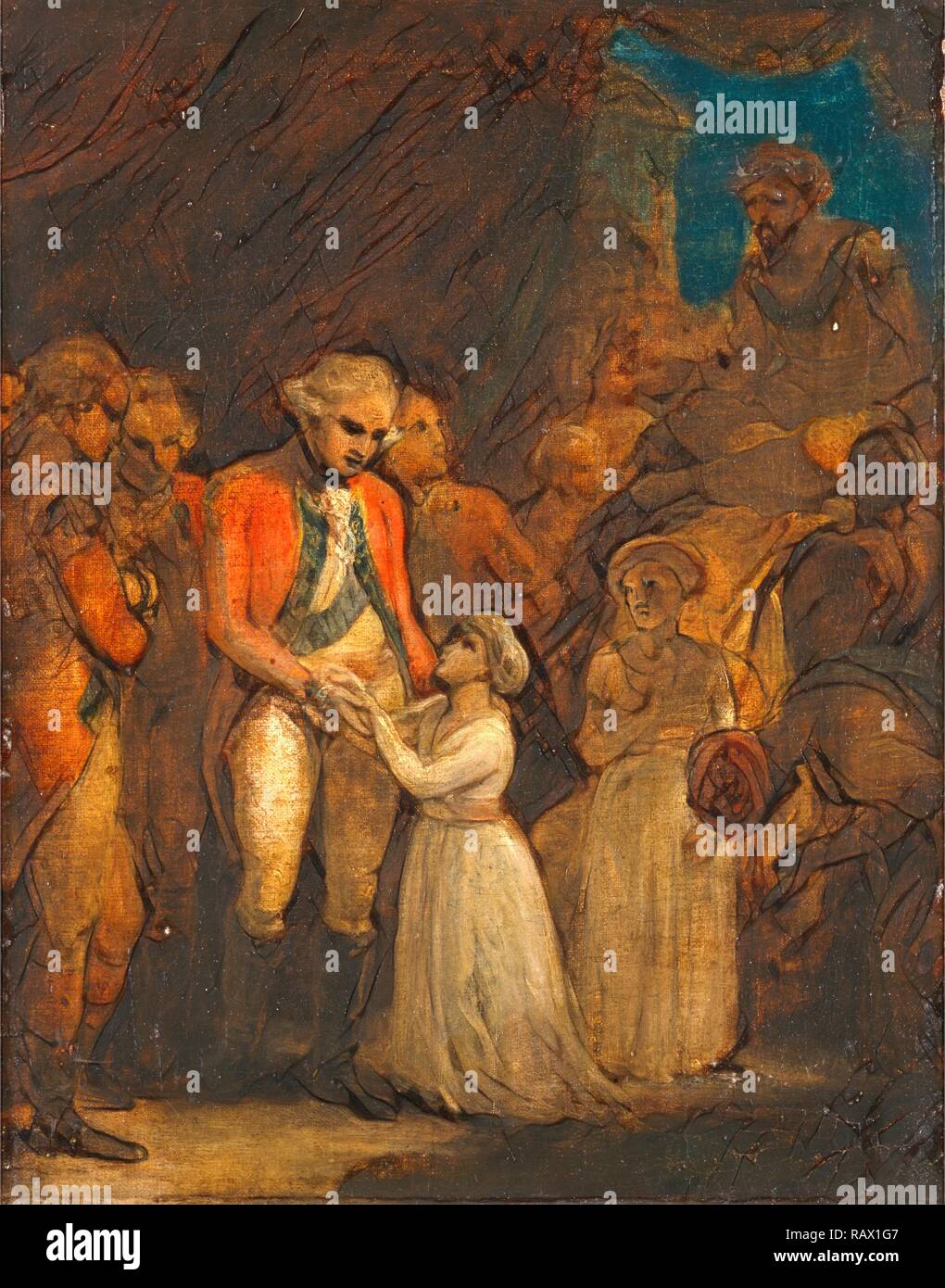 Les deux fils de Tipu Sahib, Sultan de Mysore, d'être remis en otages au général Cornwallis, Robert Smirke repensé Banque D'Images