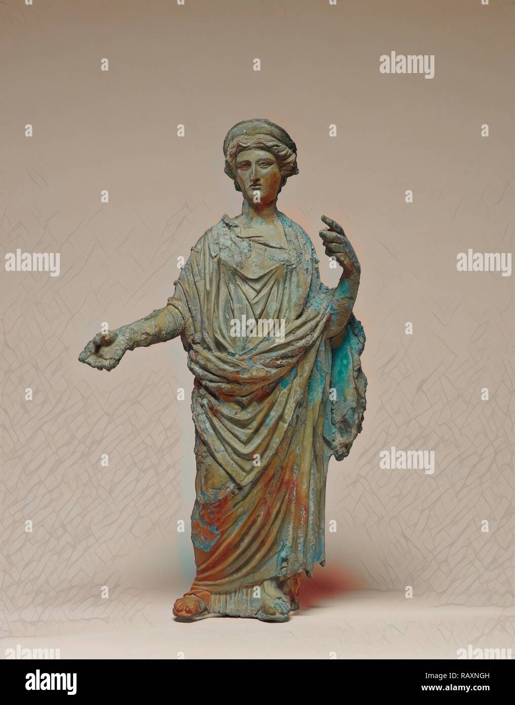 Statuette d'une déesse Cérès, probablement ou Junon, Inconnu, Rome, Italie, Latium, l'Europe, 50 - 75, Bronze, Objet : H : 32 repensé Banque D'Images