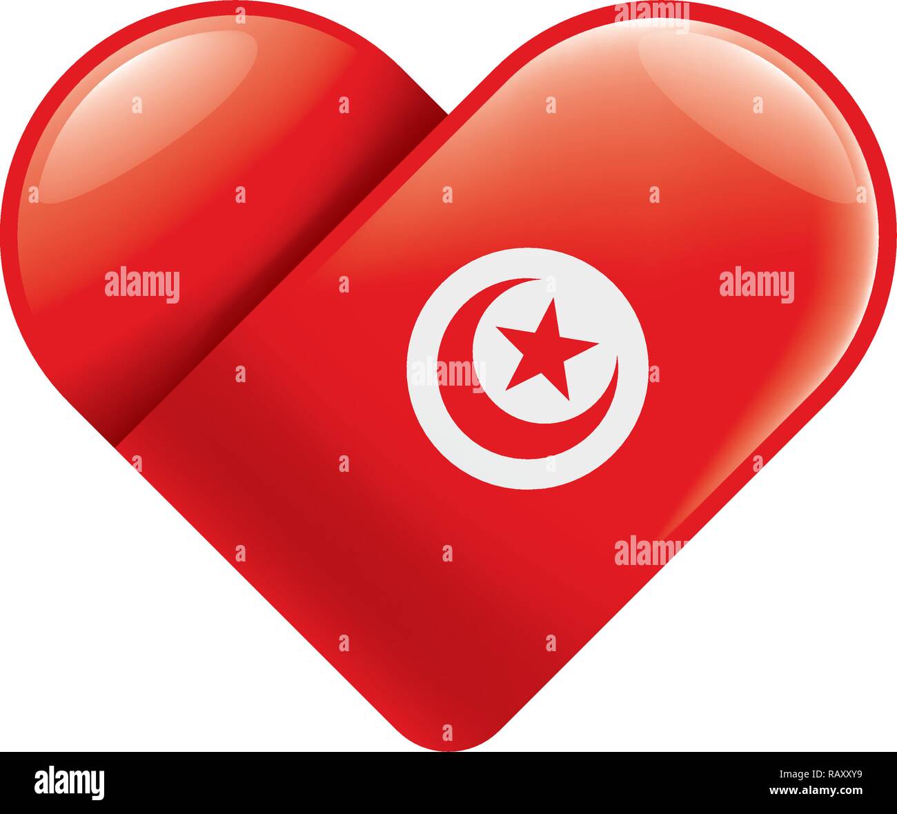 Drapeau de la Tunisie, vector illustration sur fond blanc Illustration de Vecteur