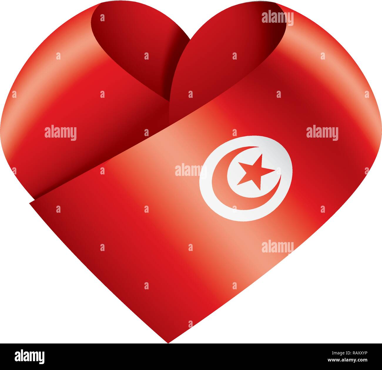 Drapeau de la Tunisie, vector illustration sur fond blanc Illustration de Vecteur