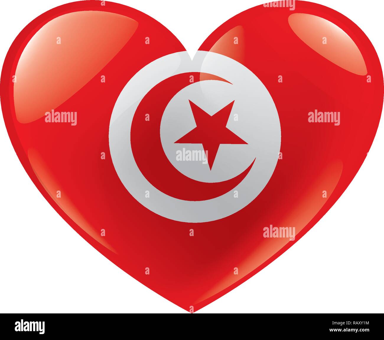 Drapeau de la Tunisie, vector illustration sur fond blanc Illustration de Vecteur