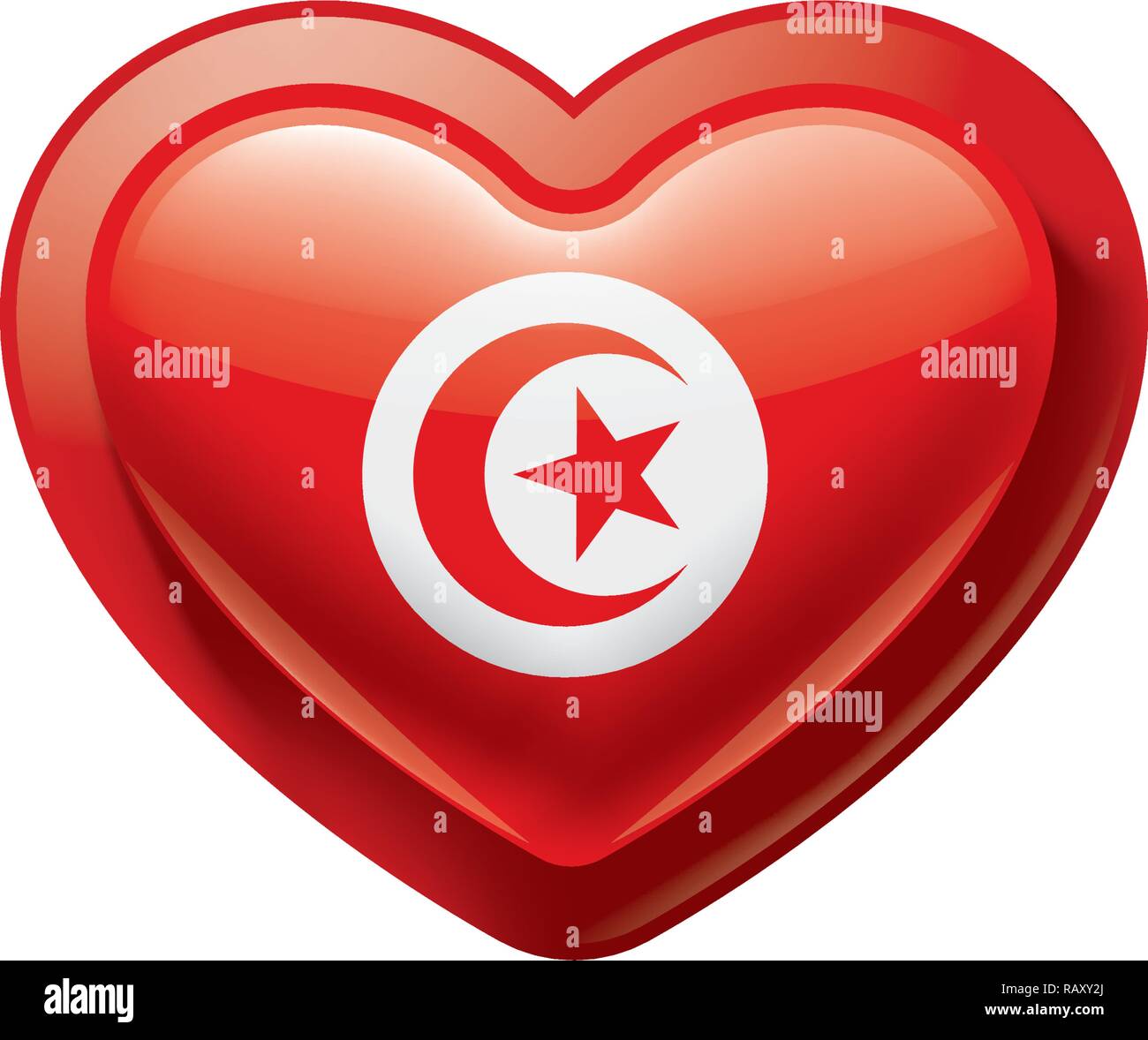 Drapeau de la Tunisie, vector illustration sur fond blanc Illustration de Vecteur