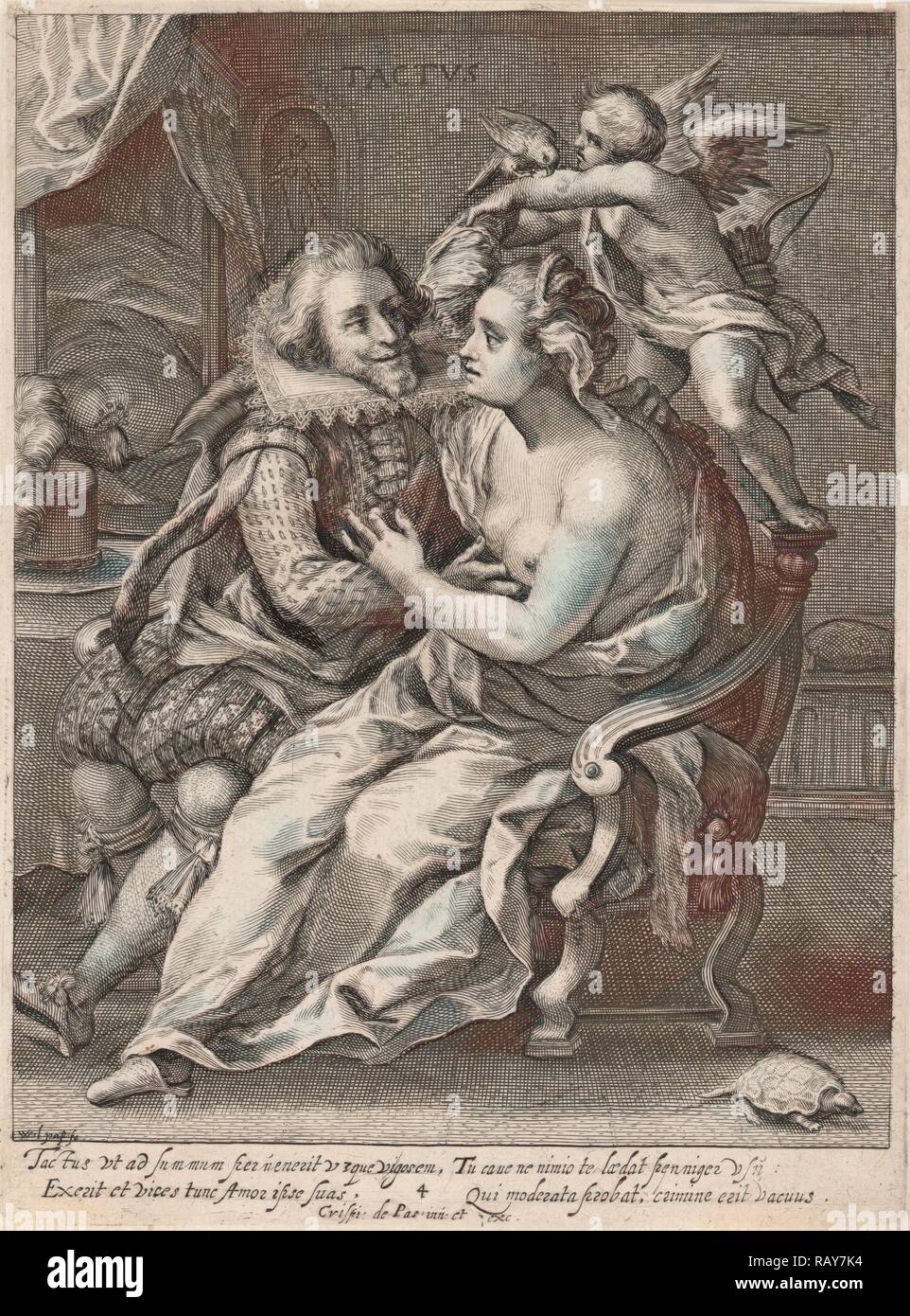 Touch, Willem van de passe, Crispijn van de Passe (I), 1607 - 1637. Repensé par Gibon. L'art classique avec un style moderne repensé Banque D'Images