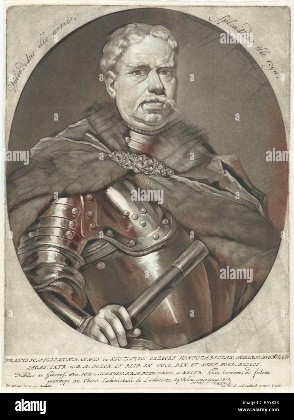 Portrait de Sigismund Franz, comte de Kiutoszyn, Pieter Schenk (I), 1670 - 1713. Repensé par Gibon. L'art classique repensé Banque D'Images