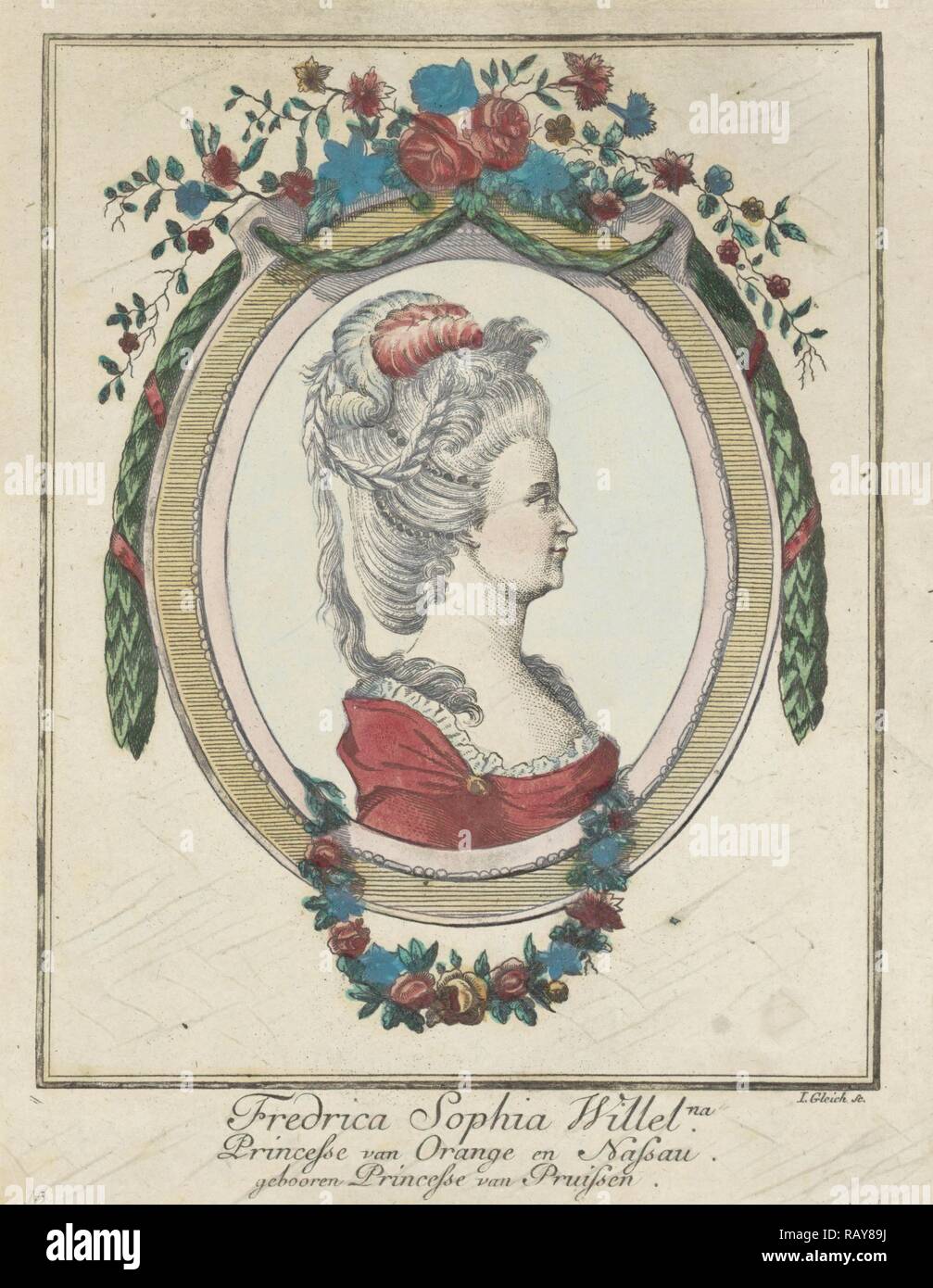 Portrait de Wilhelmine de Prusse, Joseph Gleich, 1767 - 1849. Repensé par Gibon. L'art classique avec une touche moderne repensé Banque D'Images