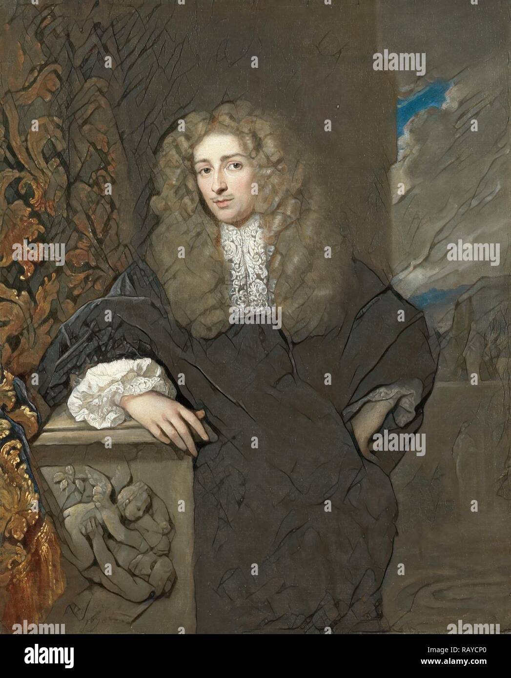 Portrait d'un homme, peut-être un membre de la famille Van Citters, Caspar Van, 1678. Repensé par Gibon. Classic repensé Banque D'Images