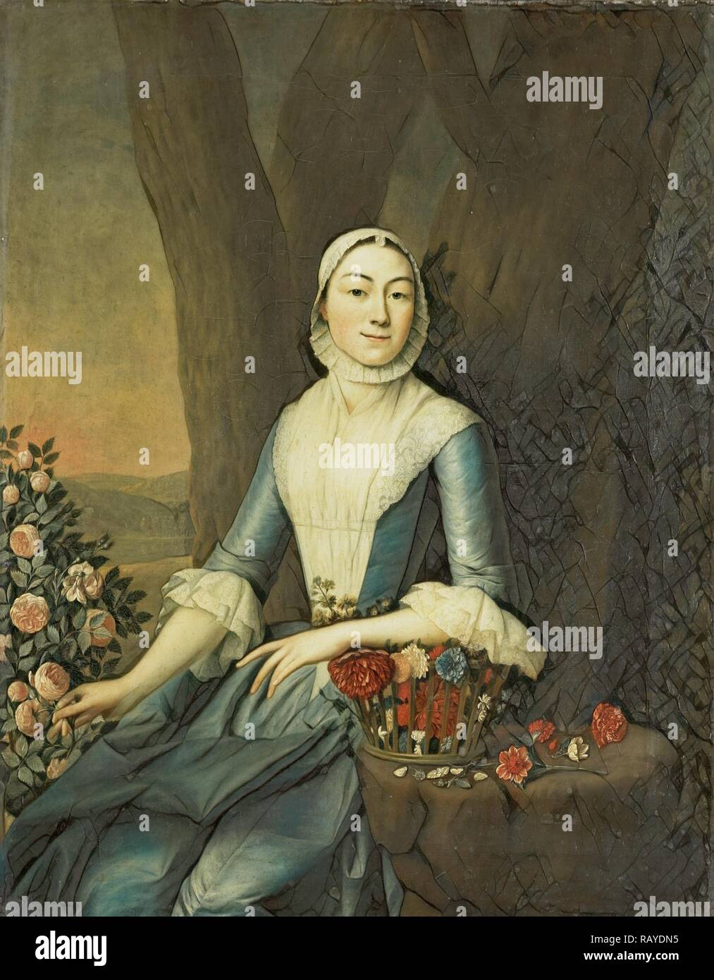 Portrait de Magdalena Van Citters, épouse de Isaac Adriaen Hurgronje, anonyme, c. 1760. Repensé par Gibon. Classic repensé Banque D'Images