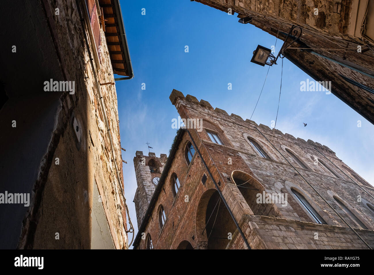 Palais municipal (Palazzo Comunale) de Suvereto, province de Livourne, Toscane, Italie Banque D'Images