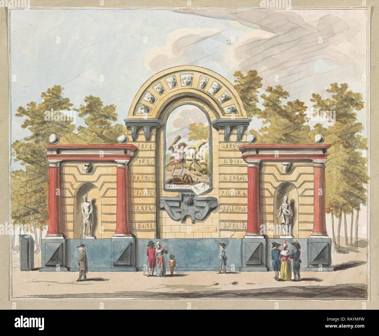 La destruction de l'aristocratie, la décoration sur le marché de l'Ouest, 1795, A. Verkerk, Johannes Roelof Poster, 1795 repensé Banque D'Images