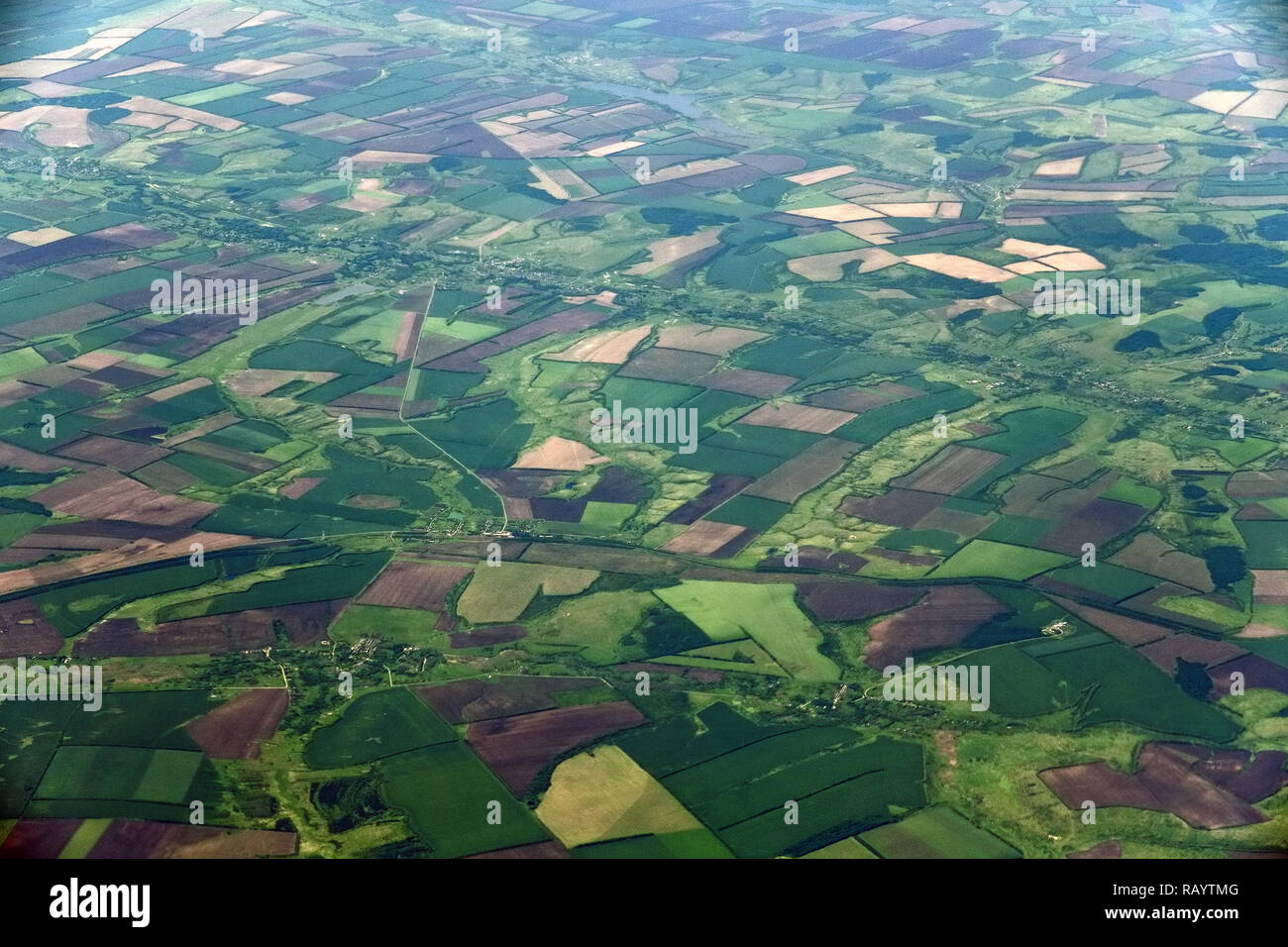 Terres agricoles de grande hauteur dans le territoire de Krasnodar en Russie Banque D'Images
