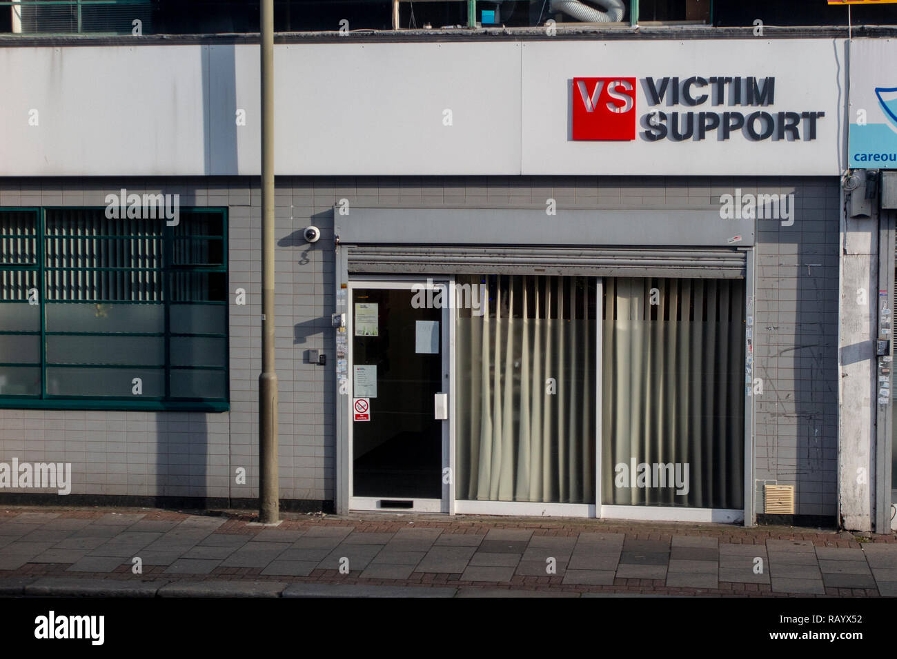 Un bureau d'assistance aux victimes dans le sud de Londres Banque D'Images