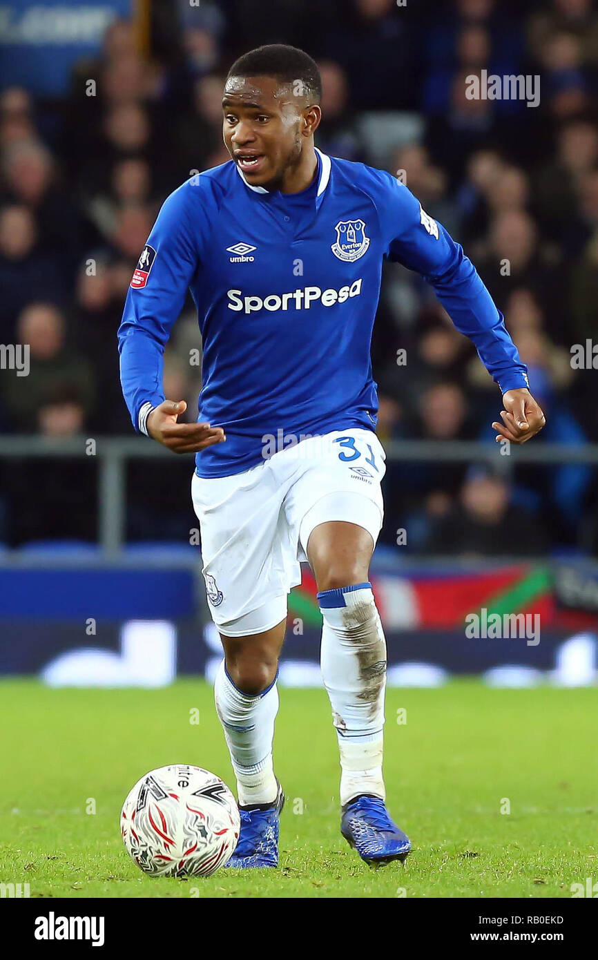 Liverpool, Royaume-Uni. 5e jan 2019. Ademola Lookman de Everton lors de la FA Cup troisième ronde match entre Everton et Lincoln City à Goodison Park, le 5 janvier 2019 à Liverpool, en Angleterre. (Photo par Tony Taylor/phcimages.com) : PHC Crédit Images/Alamy Live News Editorial uniquement, licence requise pour un usage commercial. Aucune utilisation de pari, de jeux ou d'un seul club/ligue/dvd publications.' Credit : PHC Images/Alamy Live News Banque D'Images