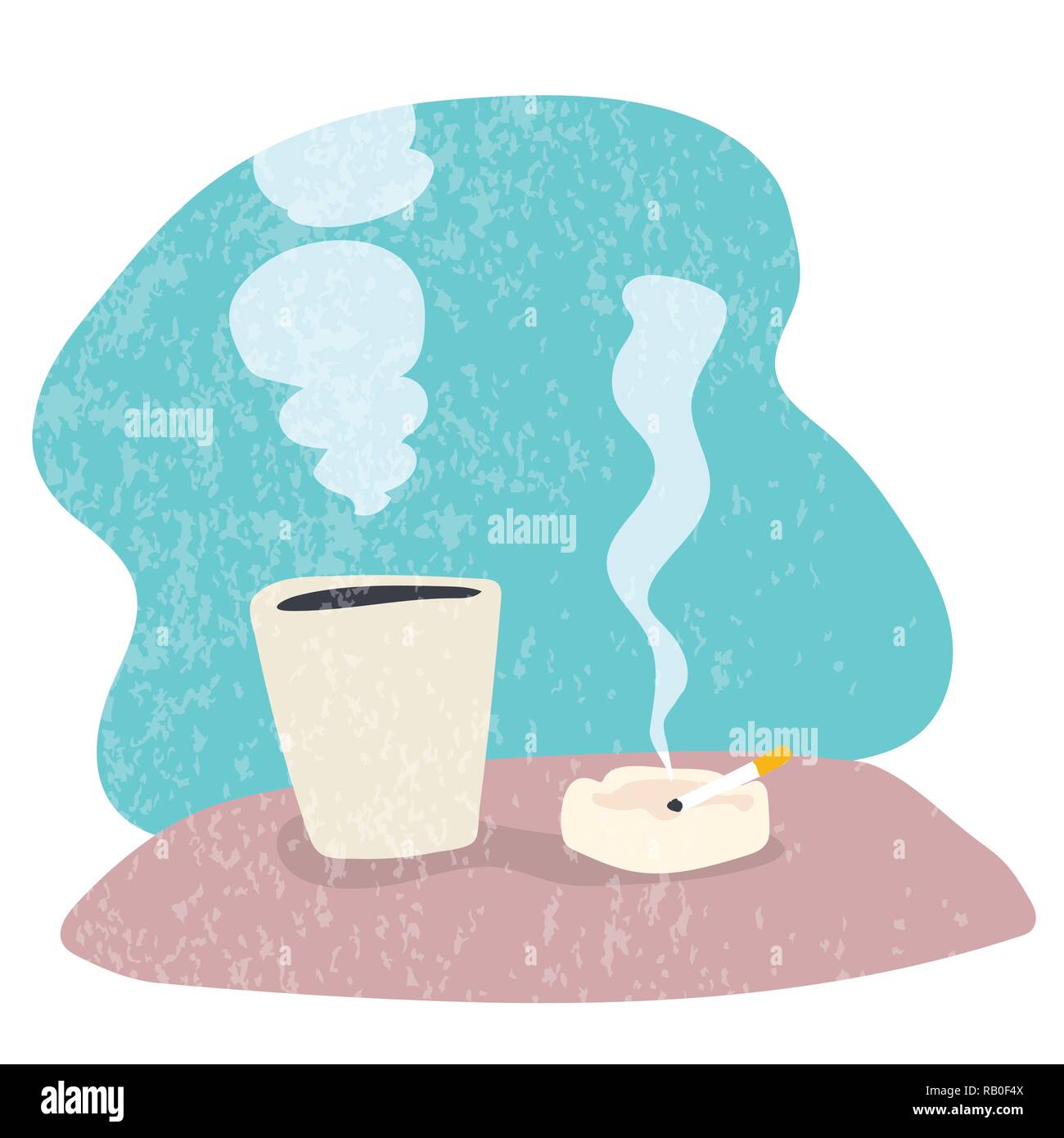 La main de café et de tabac, de conception simple, Vector Illustration. Illustration de Vecteur