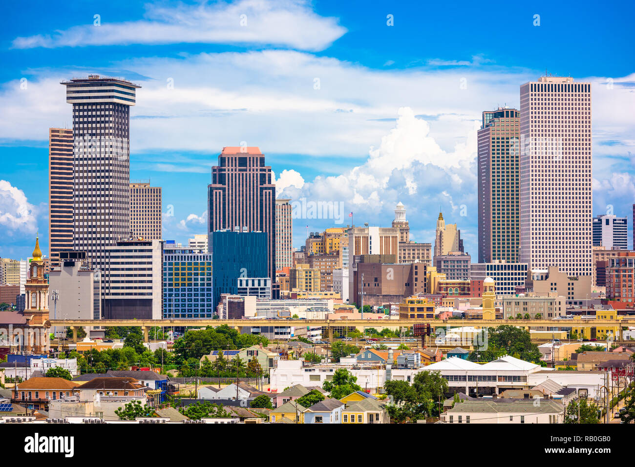 La Nouvelle Orléans, Louisiane, USA sur le centre-ville. Banque D'Images