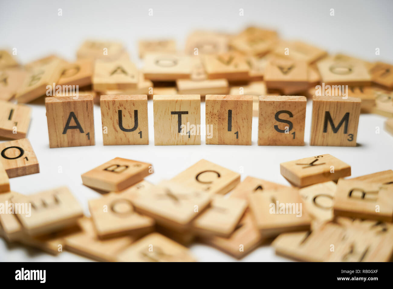 Concept des lettres à l'autisme Banque D'Images