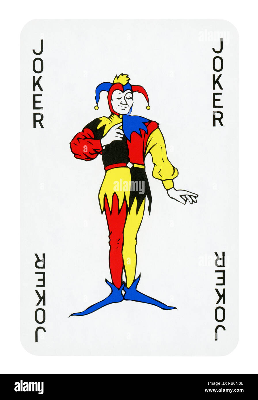 Joker Carte A Jouer Isolated On White Chemin Inclus Photo Stock Alamy