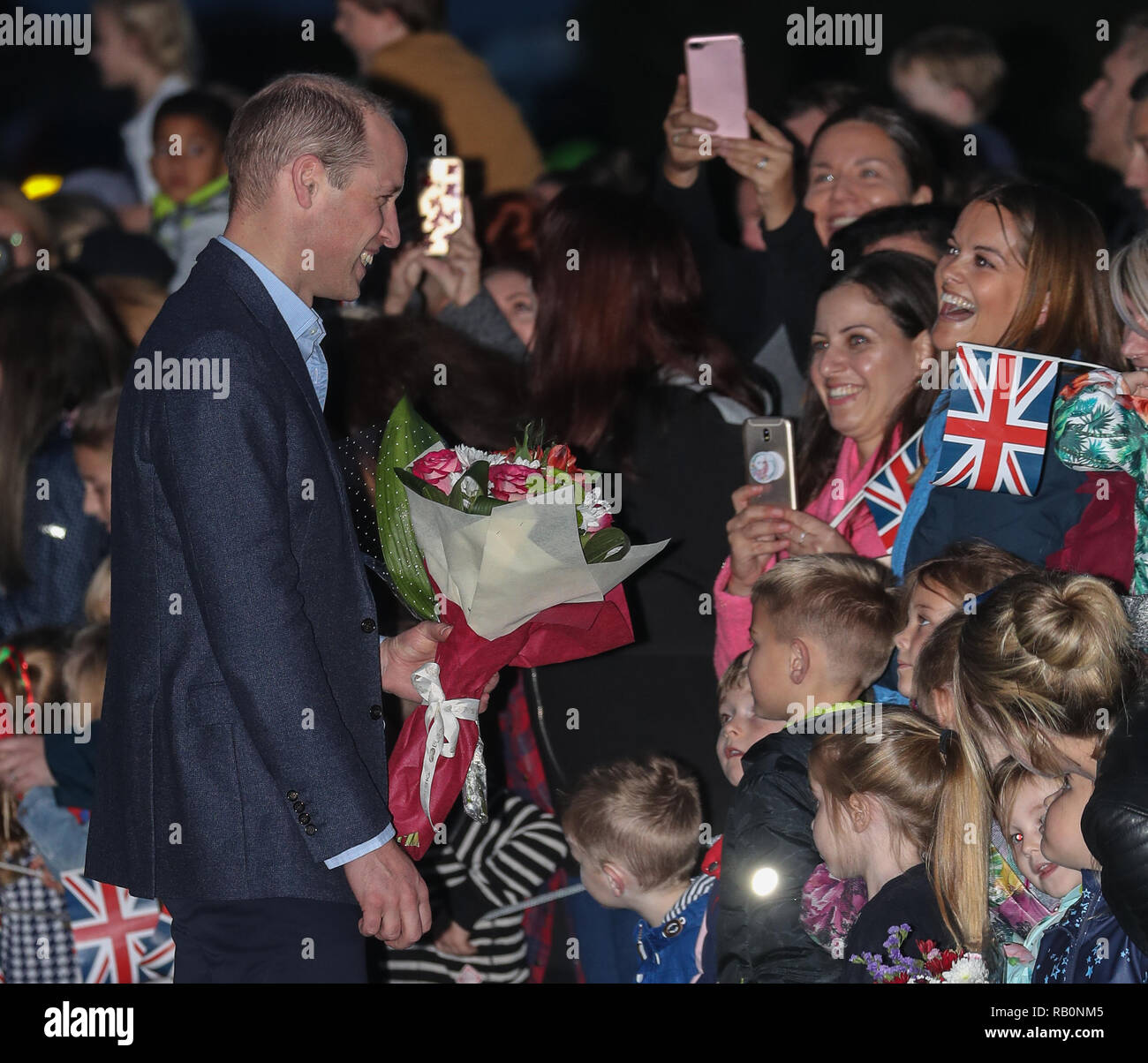 Le duc et la duchesse de Cambridge visitez service personnel à RAF Akrotiri à Chypre comprend : le prince William William, duc de Cambridge où : RAF Akrotiti, Chypre Quand : 05 Déc 2018 Crédit : John Rainford/WENN Banque D'Images