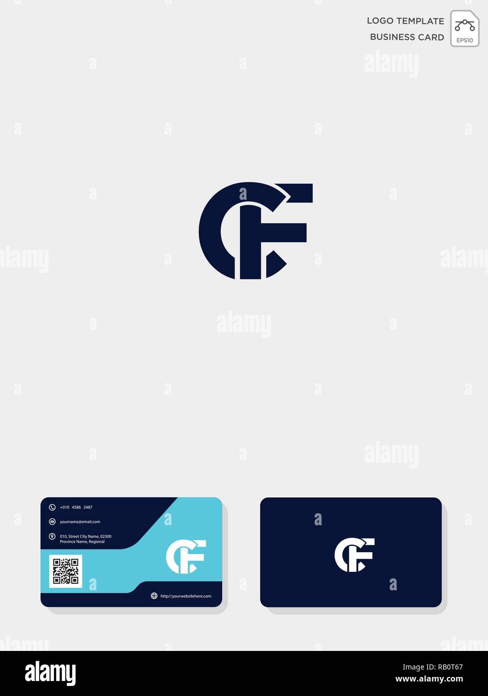 CF initial ou FC logo créative et modèle de carte d'affaires :. vector ...