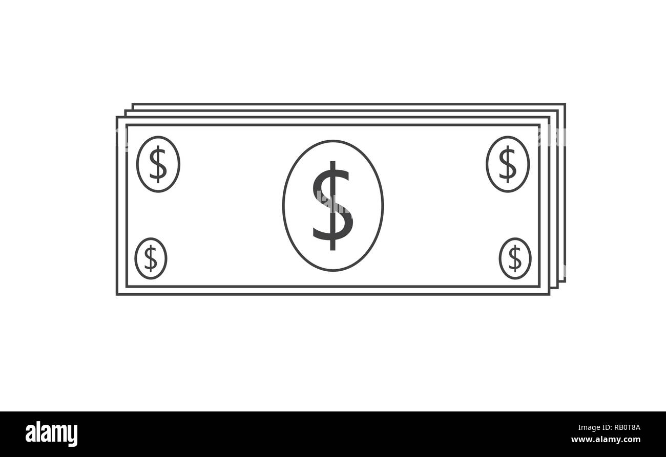 L'icône de l'argent Dollar Illustration de Vecteur