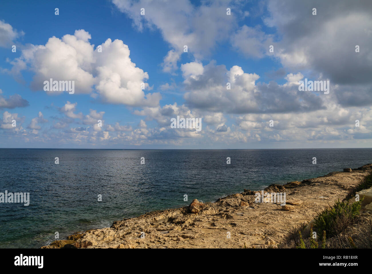 Seaview à Bugibba, Malte Banque D'Images