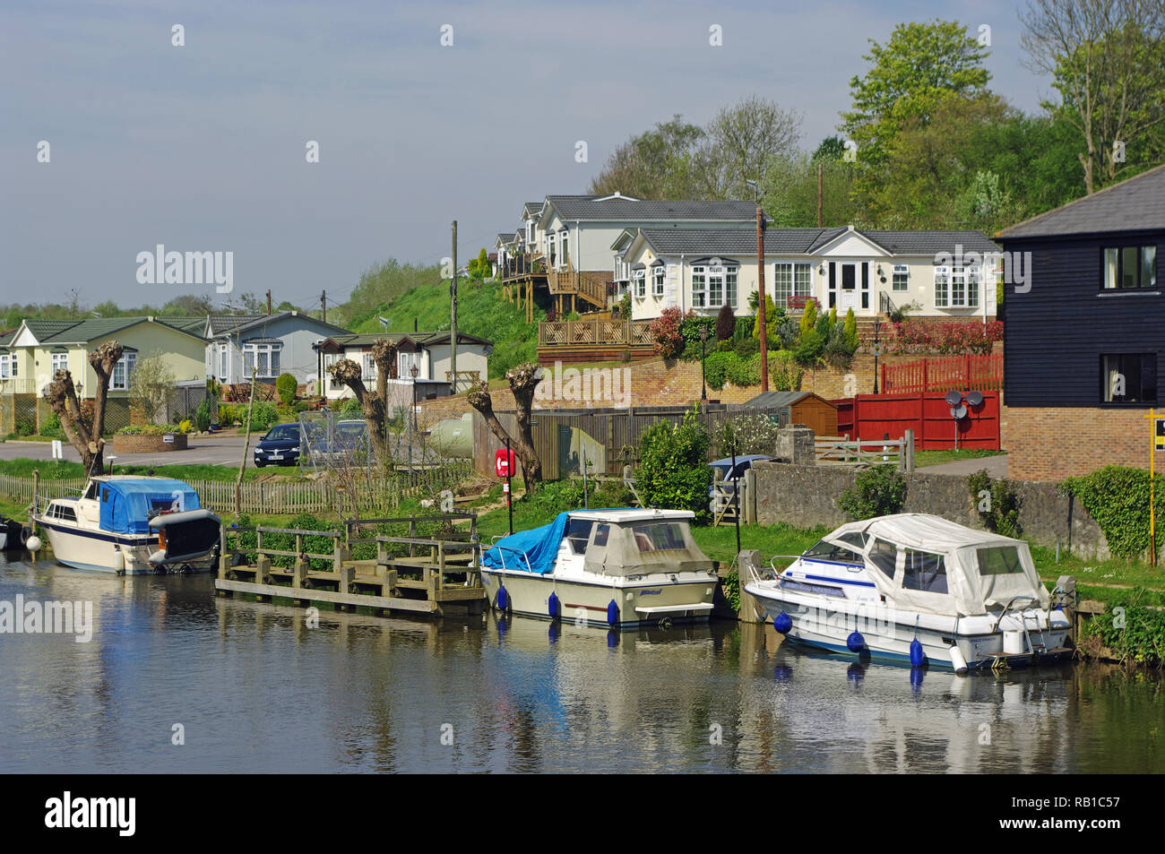 East Farleigh, rivière Medway, Kent Banque D'Images