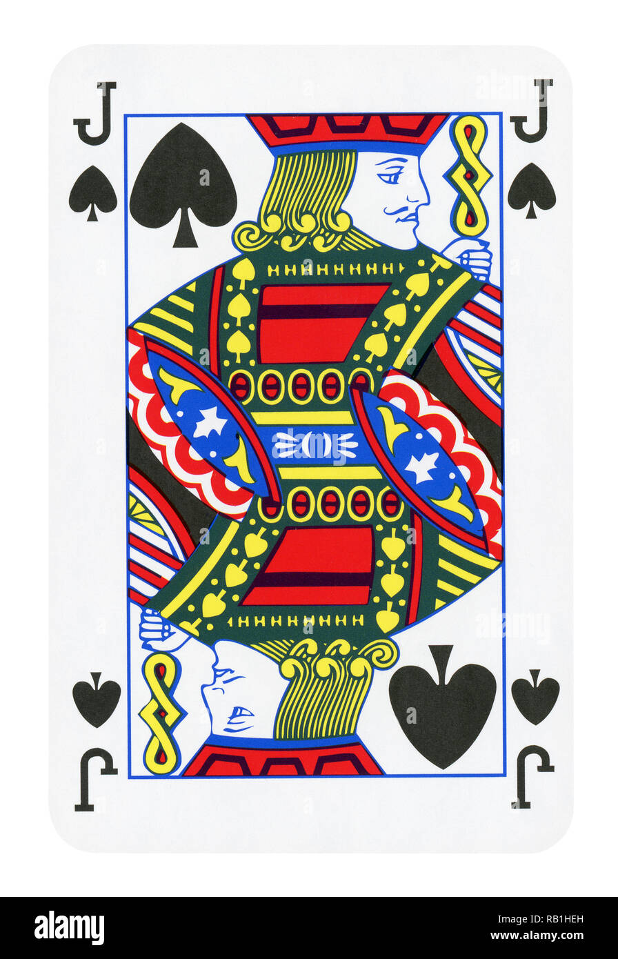 Valet de Pique jeu de carte - isolated on white (chemin inclus) Banque D'Images
